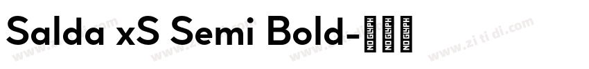 Salda xS Semi Bold字体转换